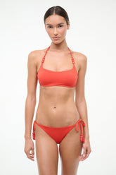 SISLEY SIDE TIE BIKINI BOTTOM | FLAME