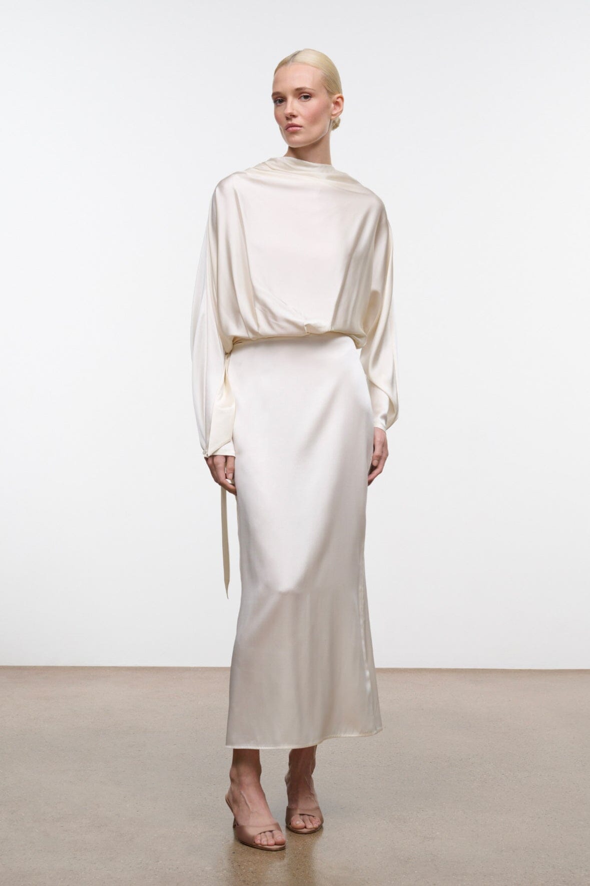 PHOEBE SILK DRESS | IVORY