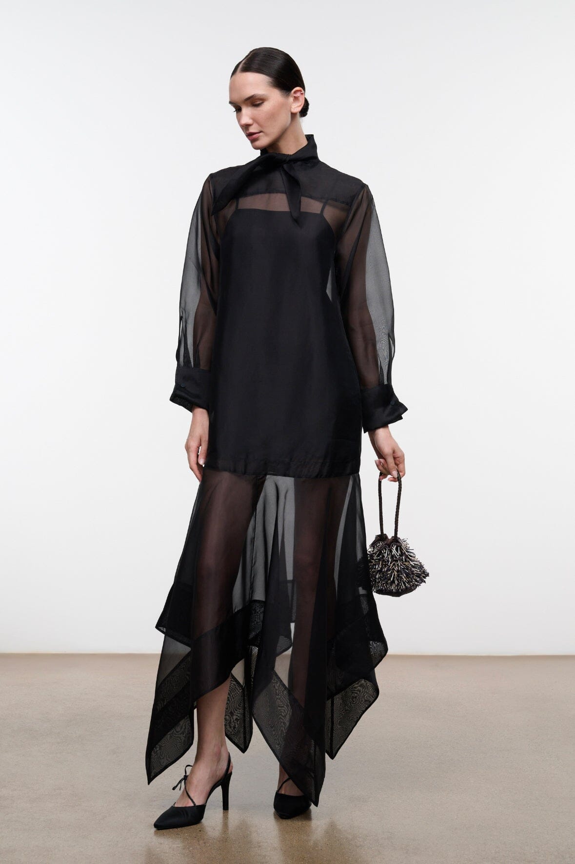 PORCUPINE BAG | BLACK BEADED MULTI