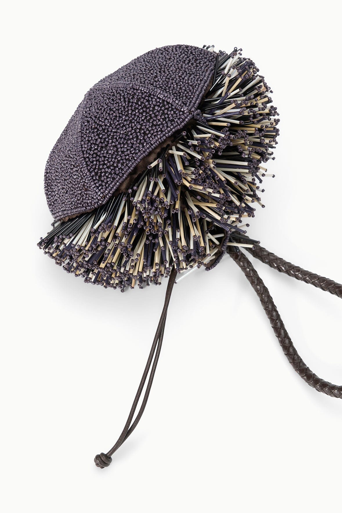 PORCUPINE BAG | BLACK BEADED MULTI