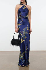CHARLI SILK DRESS | TAPESTRY MIDNIGHT
