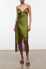 LARA SILK DRESS | PEAR